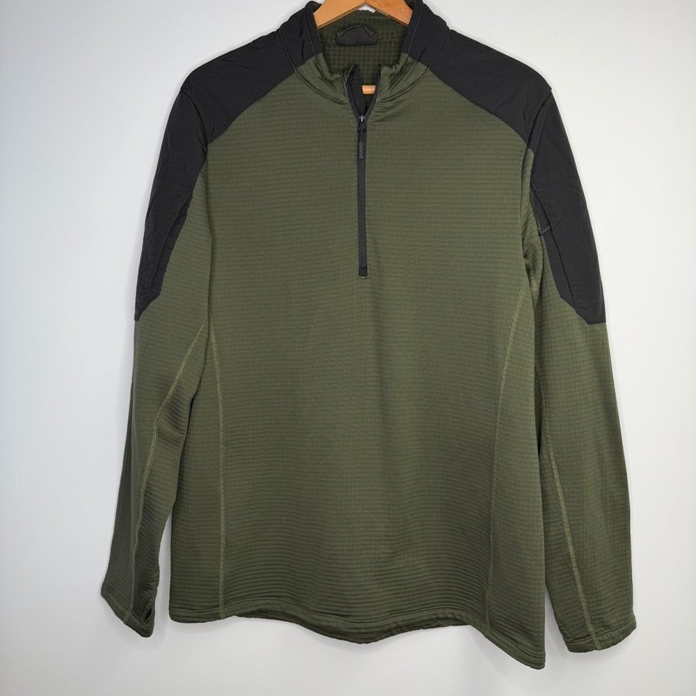 Triple Aught Design Vortex Half Zip Dark Green Black Size Large